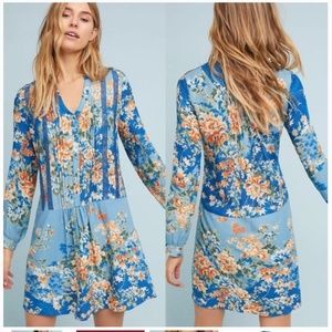 Anthropologie/Tiny Floral Print Gaina Boho Dress Sz Medium